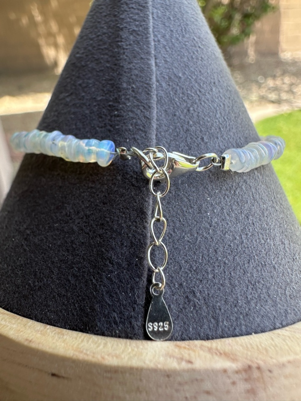 Genuine Ethiopian Opal Multi Fire Rondelle Bracelet S925 Sterling Silver 4mm NEW - Picture 13 of 17
